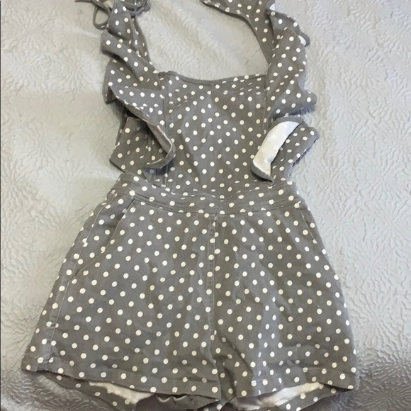 do+be Other - Open Back Polkadot Ruffle Romper